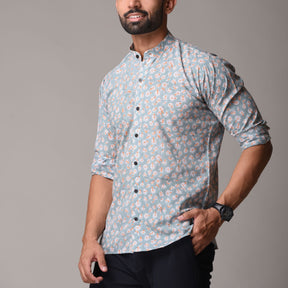 Multicolour Cotton Handblock Printed Shirt - Harshingar Print