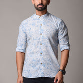 Multicolour Cotton Handblock Printed Shirt - Jaal Print