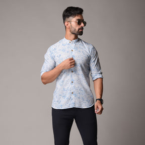 Multicolour Cotton Handblock Printed Shirt - Jaal Print