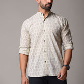 Multicolour Cotton Handblock Printed Shirt - Rekh Print