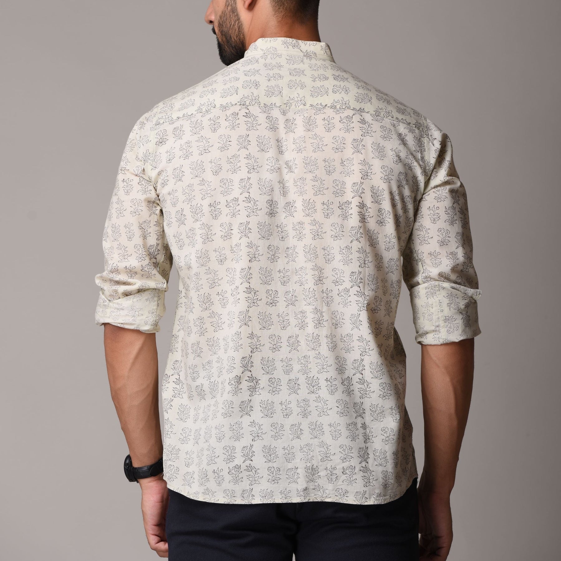 Multicolour Cotton Handblock Printed Shirt - Rekh Print