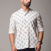 Multicolour Cotton Handblock Printed Shirt - Buti Print