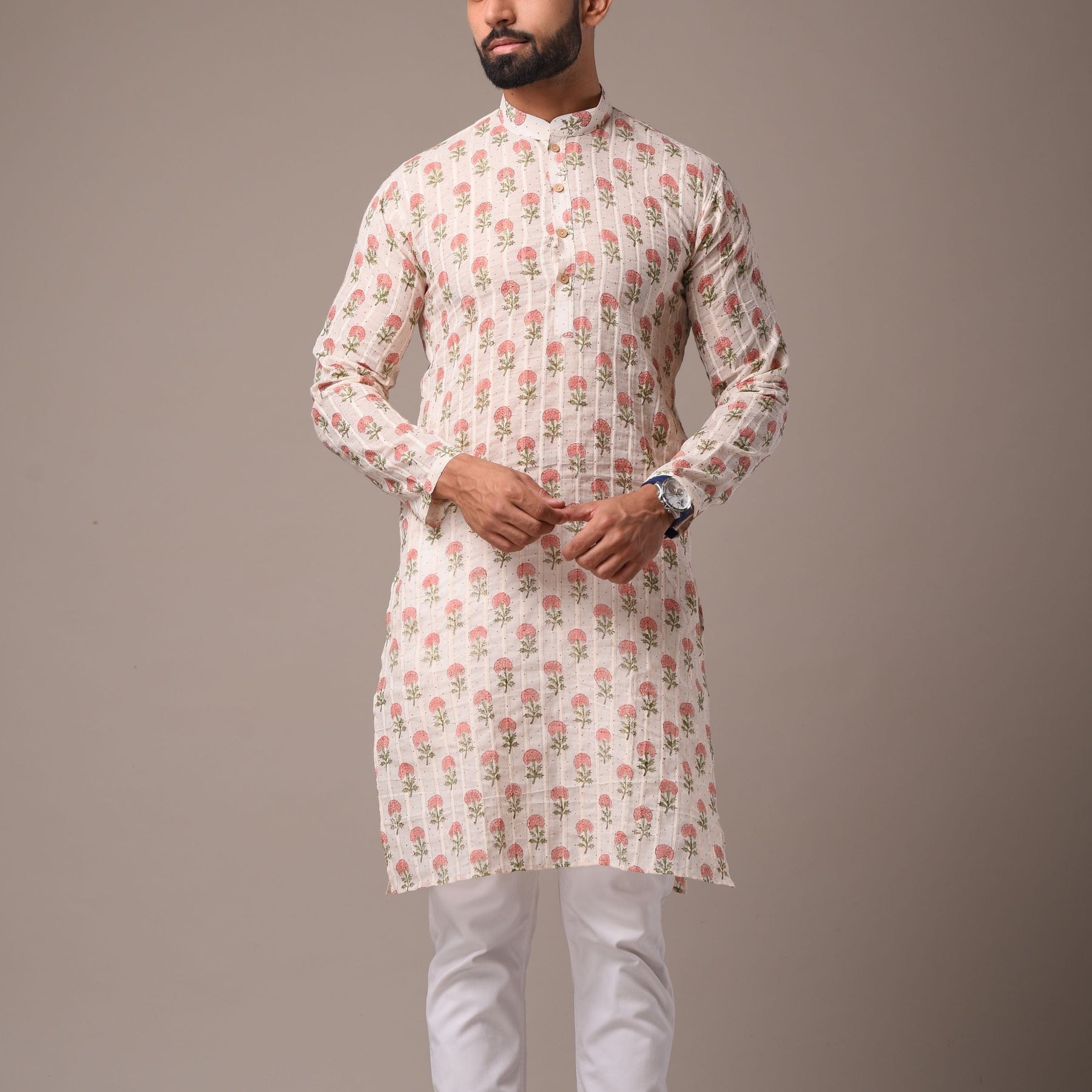 Multicolor Cotton Long Kurta