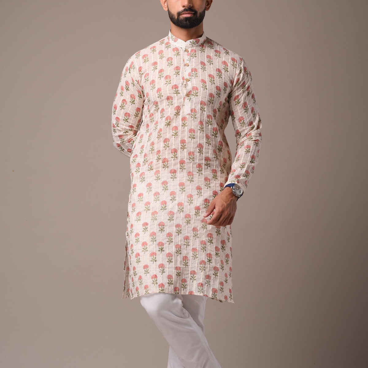 Multicolor Cotton Long Kurta