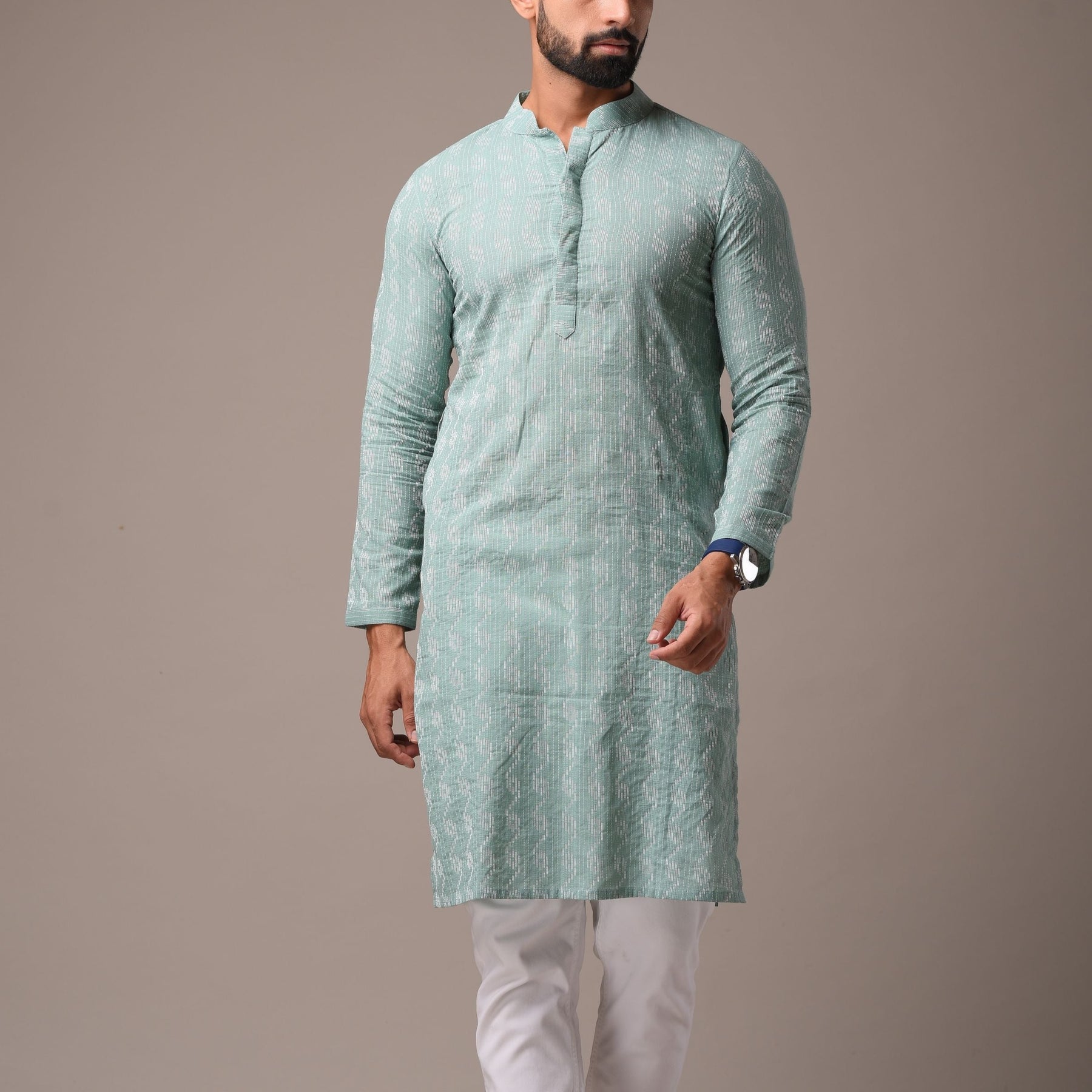 Teal Green Cotton Kurta